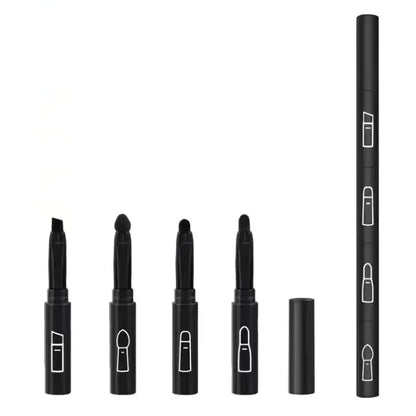 4 IN 1 Multifunctional Makeup Brushes Set Makeup Gadget Detachable Lip Eyeshadow Brush Sponge Eyeshadow Brush for Home Travel by Passport Outfitters