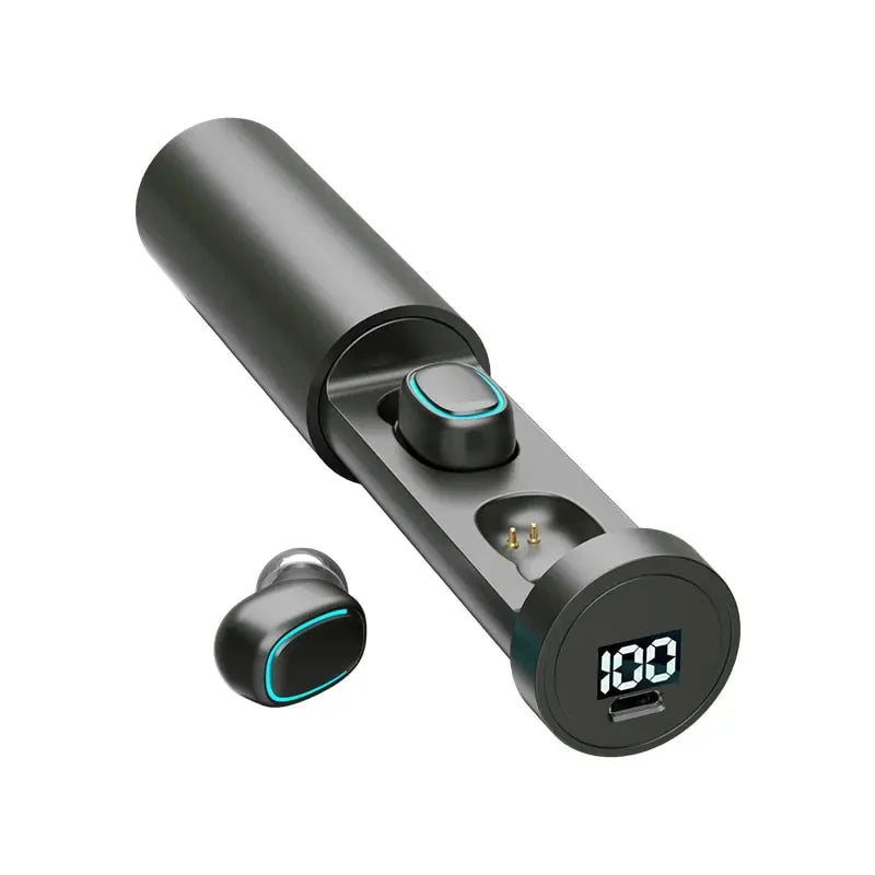 C1 Waterproof Bluetooth Earbuds  V5.1 With Charging Bin Display Touch Control