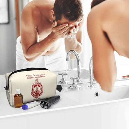 Delta Sigma Theta Sorority Gifts Makeup Bag Cosmetic Organizer Storage Dopp Kit Toiletry Cosmetic Bag for Women Beauty Travel by Passport Outfitters