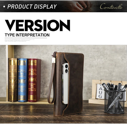 Family Genuine Leather Passport Wallet with AirTag Slot for Travel - Passport Outfitters Apparel 