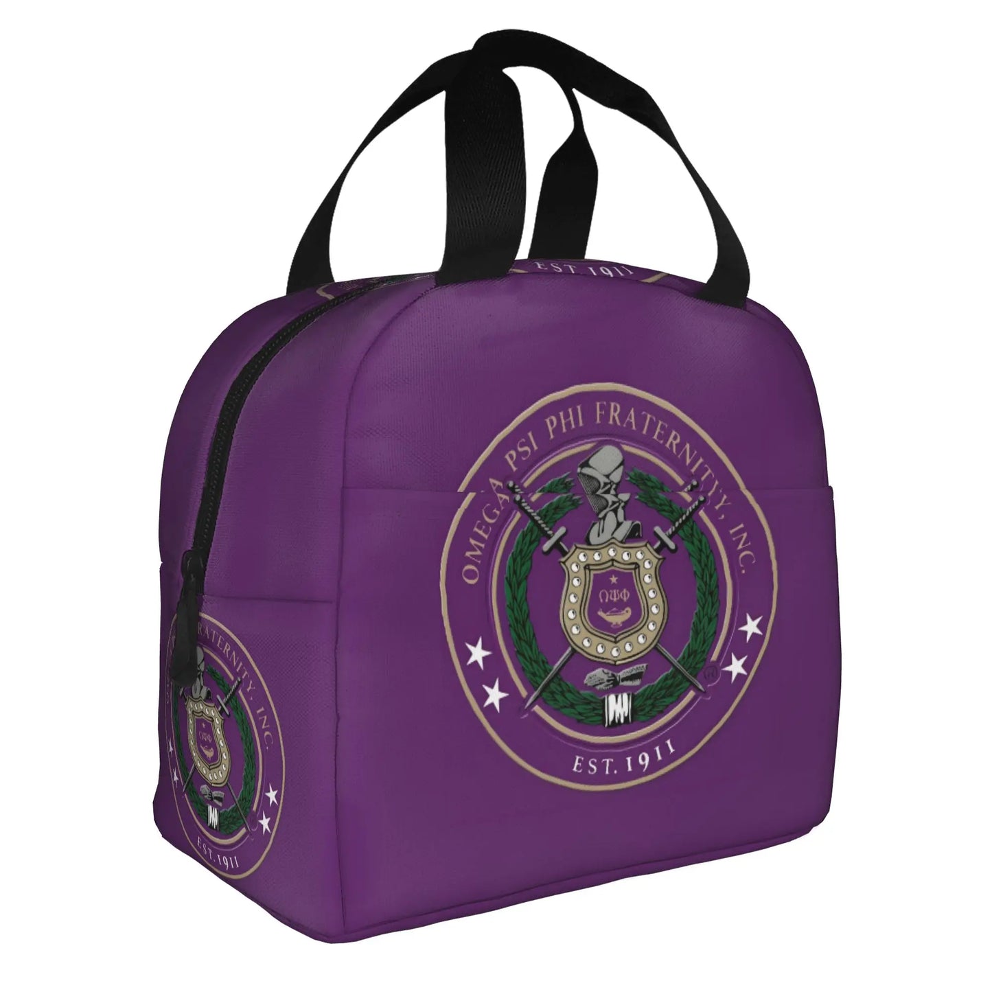African American Omegas Psi Phi Fraternity Inc Portable Lunch Boxes Leakproof Thermal Cooler Food Insulated Lunch Bag Office by Passport Outfitters