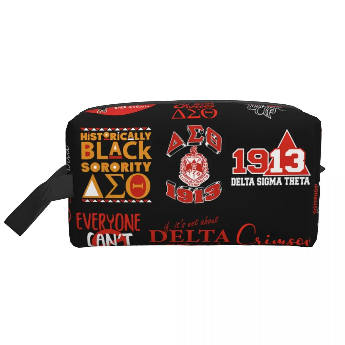 Delta Sigma Theta Sorority Gifts Makeup Bag Cosmetic Organizer Storage Dopp Kit Toiletry Cosmetic Bag for Women Beauty Travel by Passport Outfitters