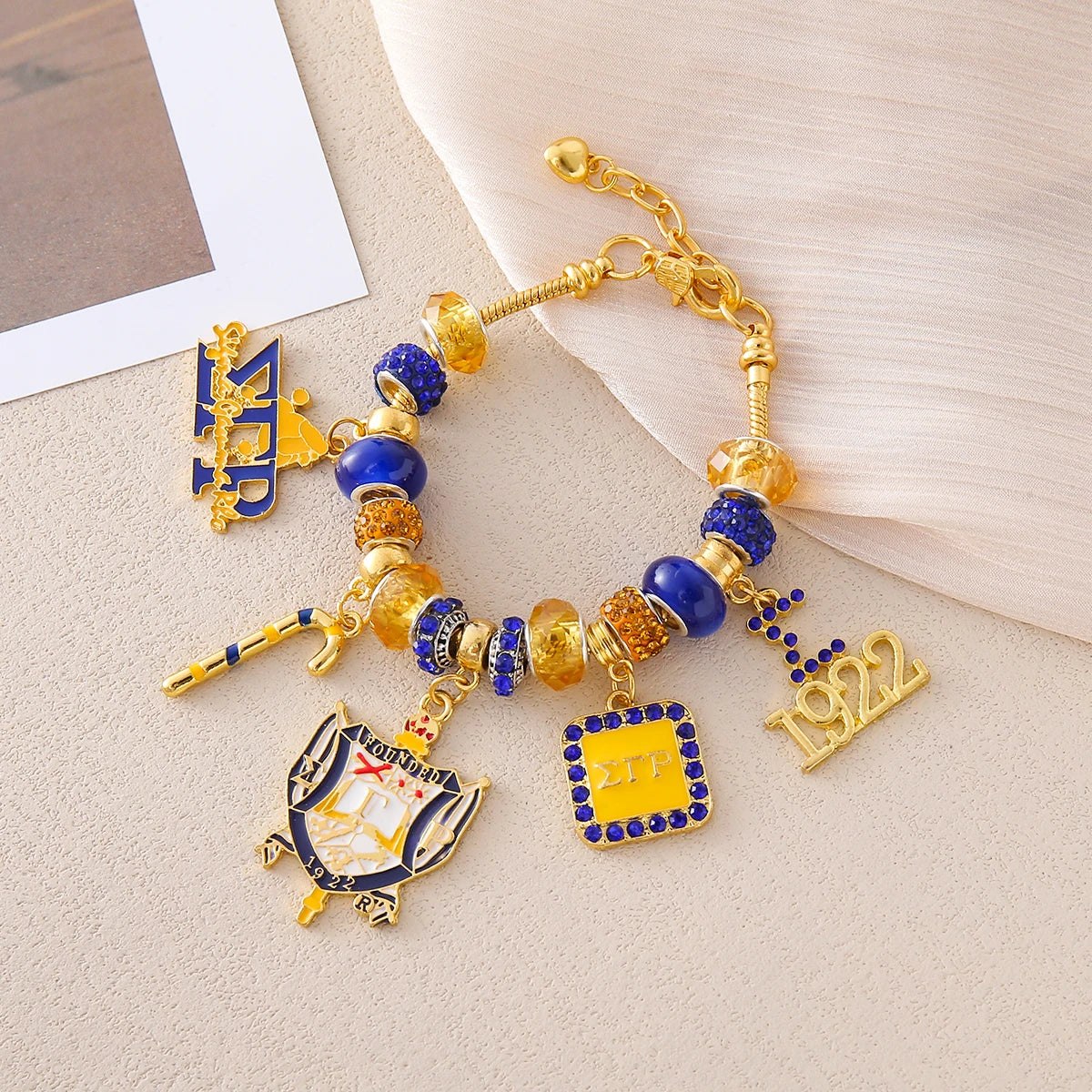 1922 Women Sorority Service Sisterhood Greek Letters Sigma Gamma Rho Group Bracelets Fine Jewelry by Passport Outfitters