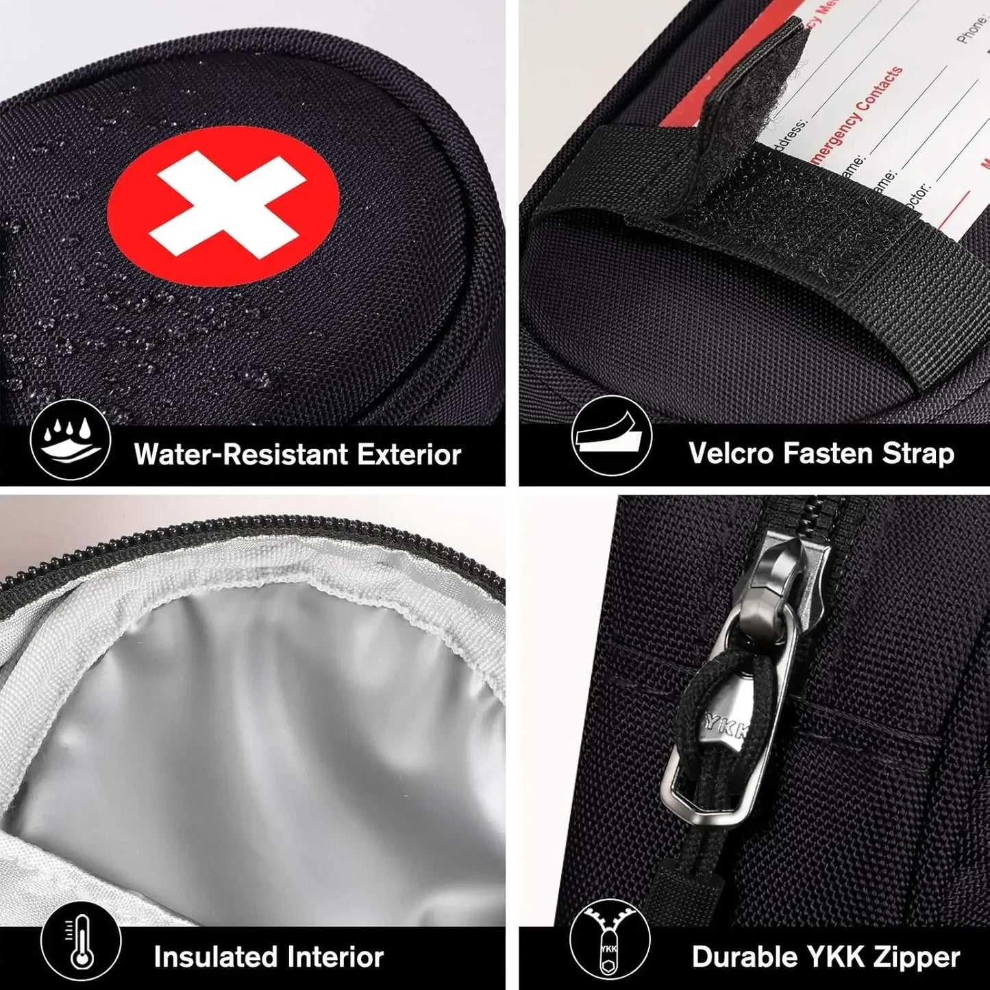 Travel Medication Organizer Bag for Emergency Medical Supplies 2 EpiPens Insulated Pouch Survival Kit Camping Equipment by Passport Outfitters