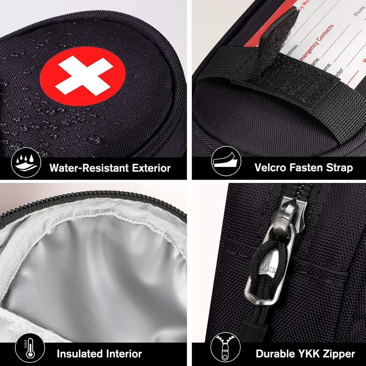 Travel Medication Organizer Bag for Emergency Medical Supplies 2 EpiPens Insulated Pouch Survival Kit Camping Equipment by Passport Outfitters