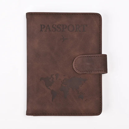 Leather Passport Holder Travel Wallet with ID Credit Card Slot PU Leather Passport Covers Case RFID Blocking Passport Protector by Passport Outfitters