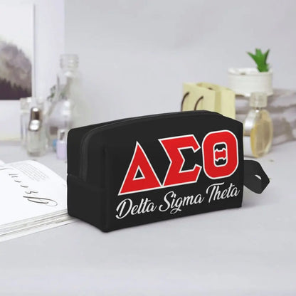Delta Sigma Theta Sorority Gifts Makeup Bag Cosmetic Organizer Storage Dopp Kit Toiletry Cosmetic Bag for Women Beauty Travel by Passport Outfitters