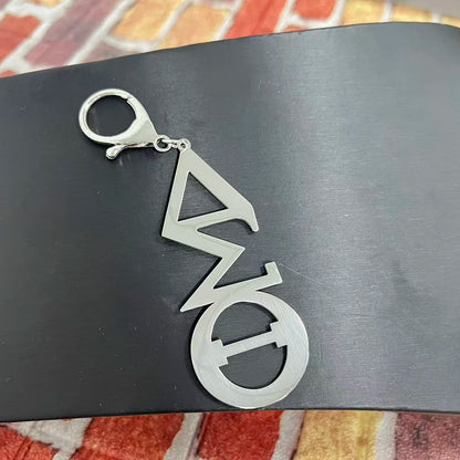 Party sisters Gift Greek Organization Letter Stainless Steel Keychain by Passport Outfitters
