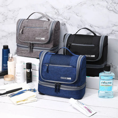 New Portable Toiletry Washbag with Hanging Hook Men Makeup Bag Wash Toiletry Travel Organizer Women Cosmetic Storage Bag by Passport Outfitters
