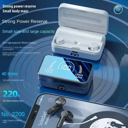 TWS S20 Earphones Bluetooth Wireless Earphones High-Fidelity Stereo Sports Gaming Waterproof Bluetooth Earphones by Passport Outfitters