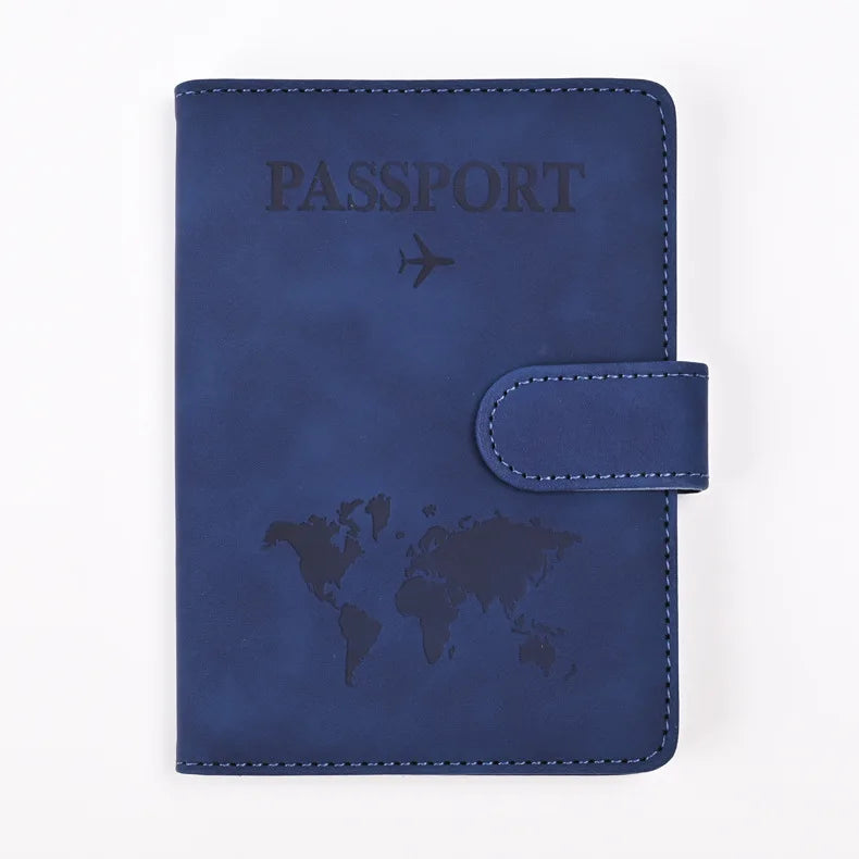 Leather Passport Holder Travel Wallet with ID Credit Card Slot PU Leather Passport Covers Case RFID Blocking Passport Protector by Passport Outfitters