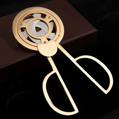 Flame Lover Cuba Cigar Cutter Guillotine Puncher Scissors Knife Stainless Steel 3 Sharp Blades Cutting Accessories Gold Plated by Passport Outfitters