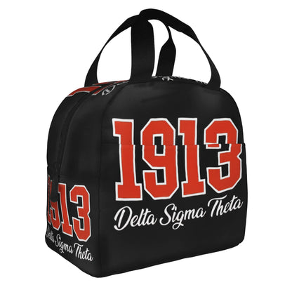 Deltas Sigmas Thetas 1913 DST Sorority Insulated Lunch Tote Bag for Women Portable Cooler Thermal Bento Box Work School Travel by Passport Outfitters