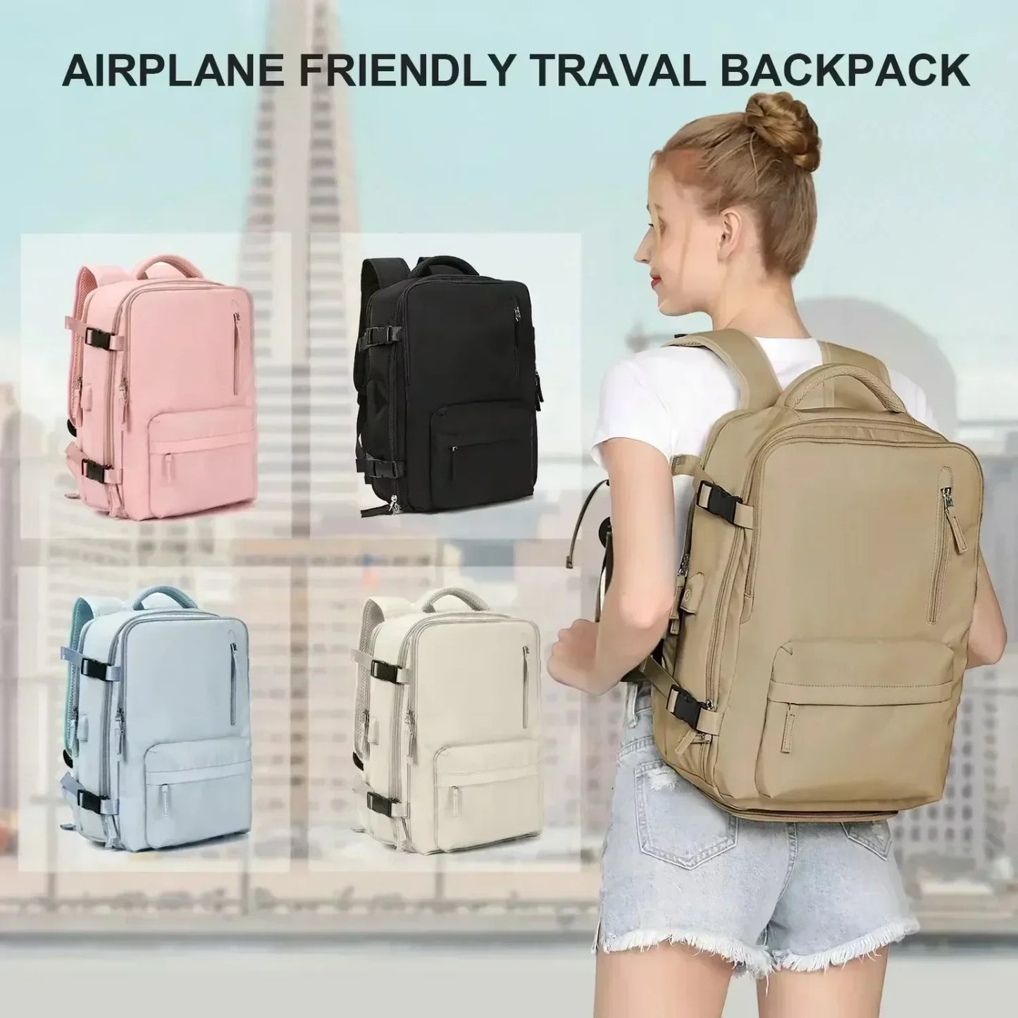 Backpack 40x30x20 Airplane, Cabin Hand Luggage Backpack, Laptop Backpack for Aeroplane Travel, School Backpack by Passport Outfitters