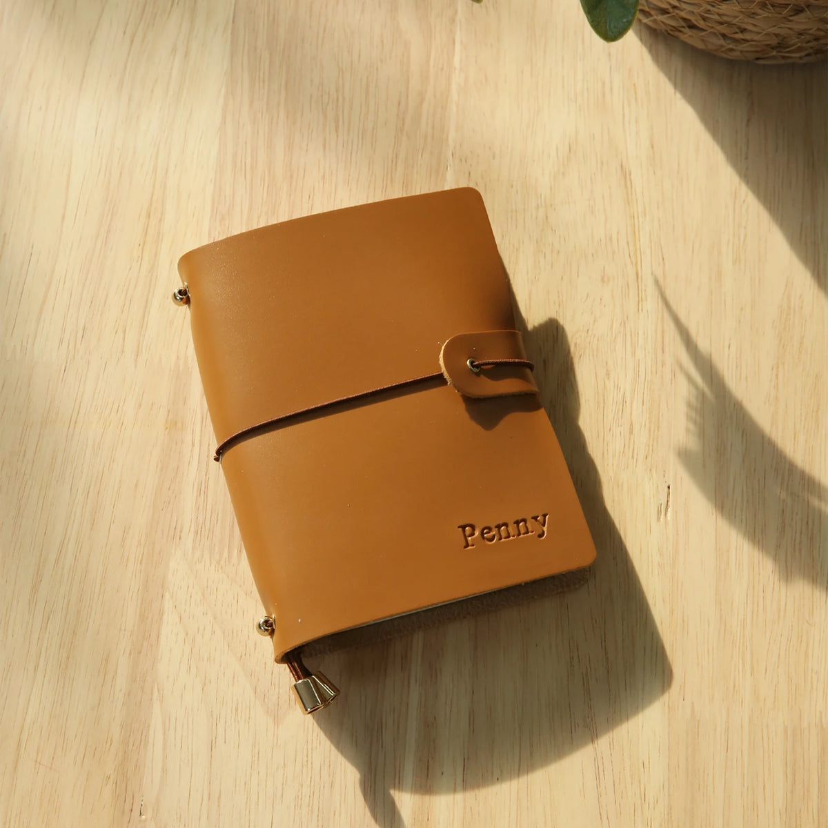Personalized Leather Passport Holder Custom Name Imprinted Creative Handbook A7 Journal Card Holder Portable Travel Notepad Gift by Passport Outfitters