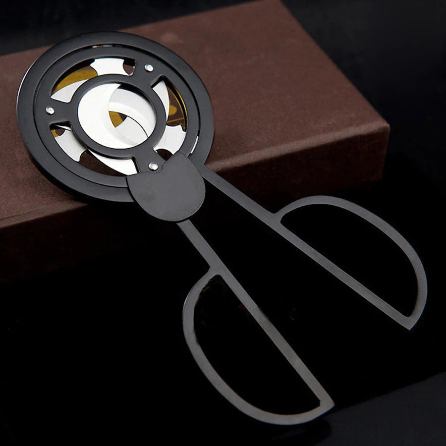 Flame Lover Cuba Cigar Cutter Guillotine Puncher Scissors Knife Stainless Steel 3 Sharp Blades Cutting Accessories Gold Plated by Passport Outfitters
