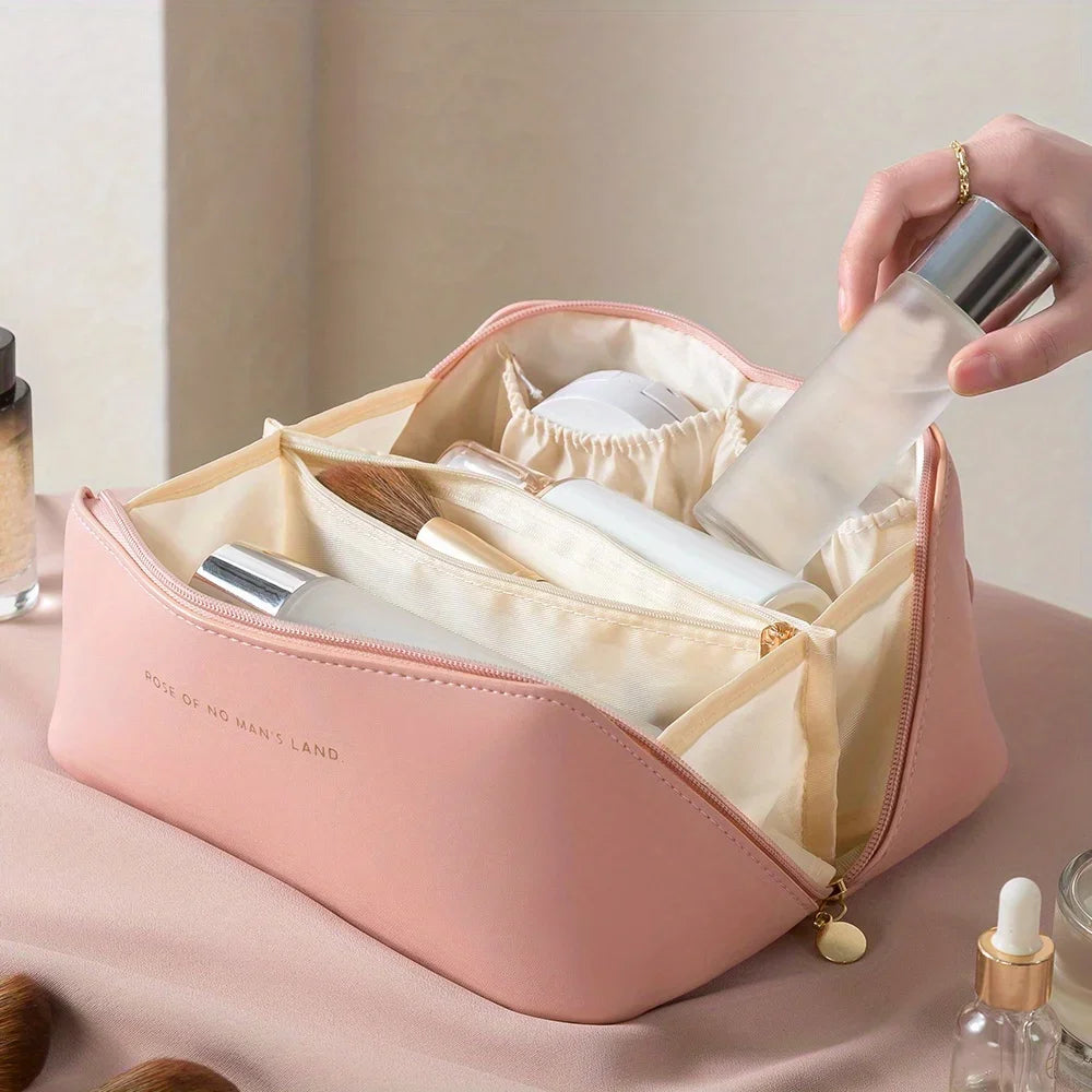 Makeup Organizer Female Toiletry Kit Bag Make Up Case Storage Pouch Luxury Lady Box, Cosmetic Bag, Organizer Bag For Travel Zip by Passport Outfitters