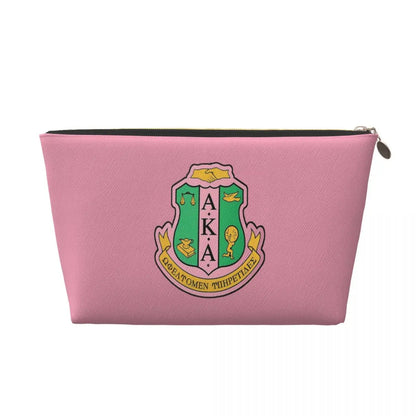 AKA Sorority 10 Women Cosmetic Bags Travel Makeup Organizer Pouch Toiletry Storage Dopp Kit Case by Passport Outfitters