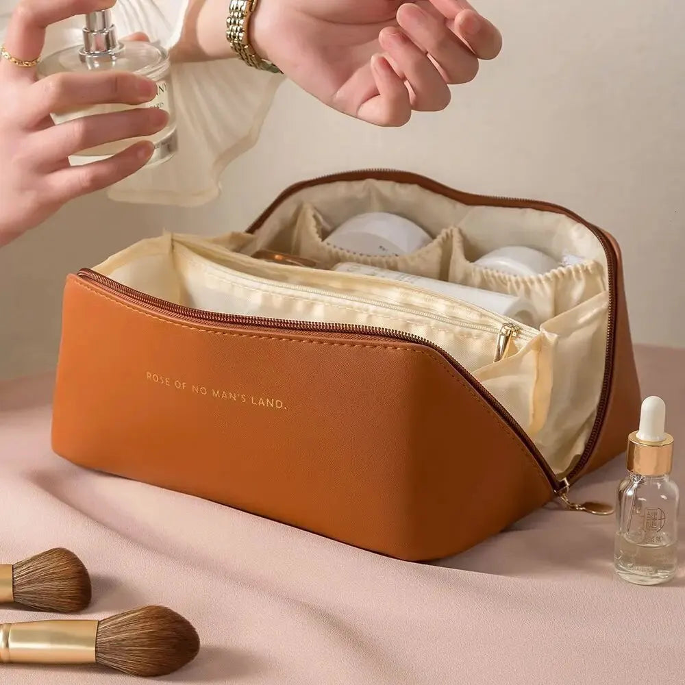 Makeup Organizer Female Toiletry Kit Bag Make Up Case Storage Pouch Luxury Lady Box, Cosmetic Bag, Organizer Bag For Travel Zip by Passport Outfitters
