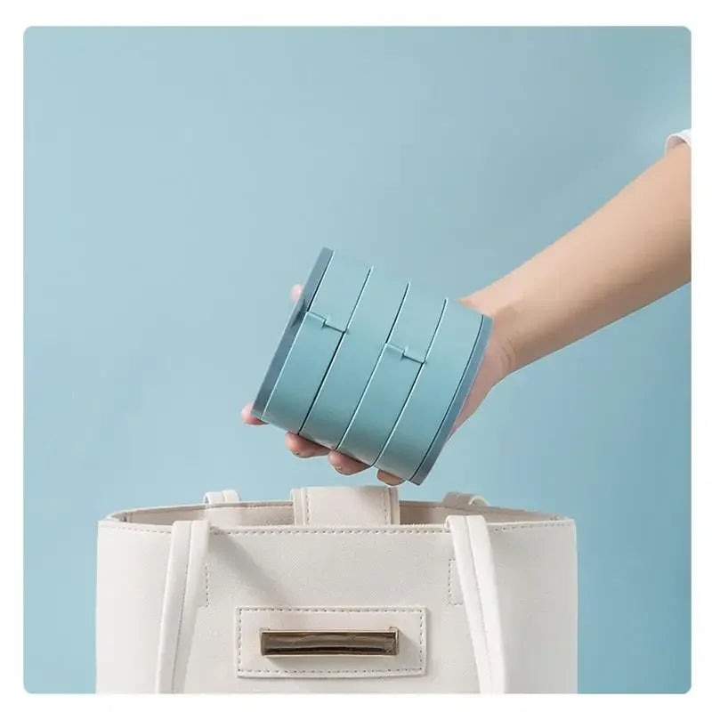 1pc Blue/Pink Jewelry Stand Holder Display Tray Jewelry Storage Box Multilayer Rotating Plastic Stand Earring Ring Box Cosmetics by Passport Outfitters