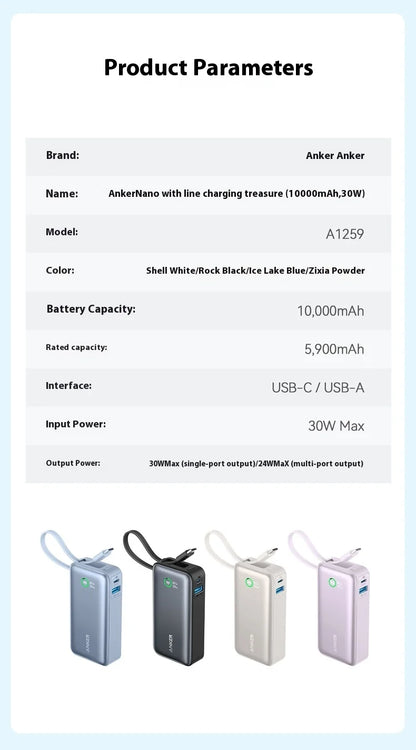ANKER Nano 10000mAh Power Bank 30W - Passport Outfitters Apparel 