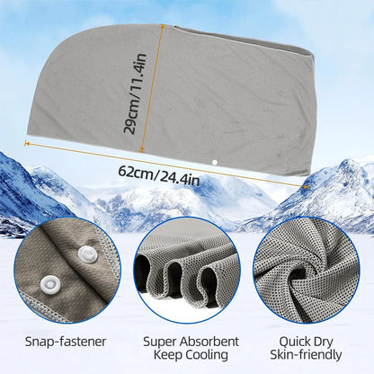 Cooling Hoodie Towel- Hood Towel, Evaporative Cool Technology, Cools Instantly When Wet, , Great for Sports, Fitness, Gym by Passport Outfitters