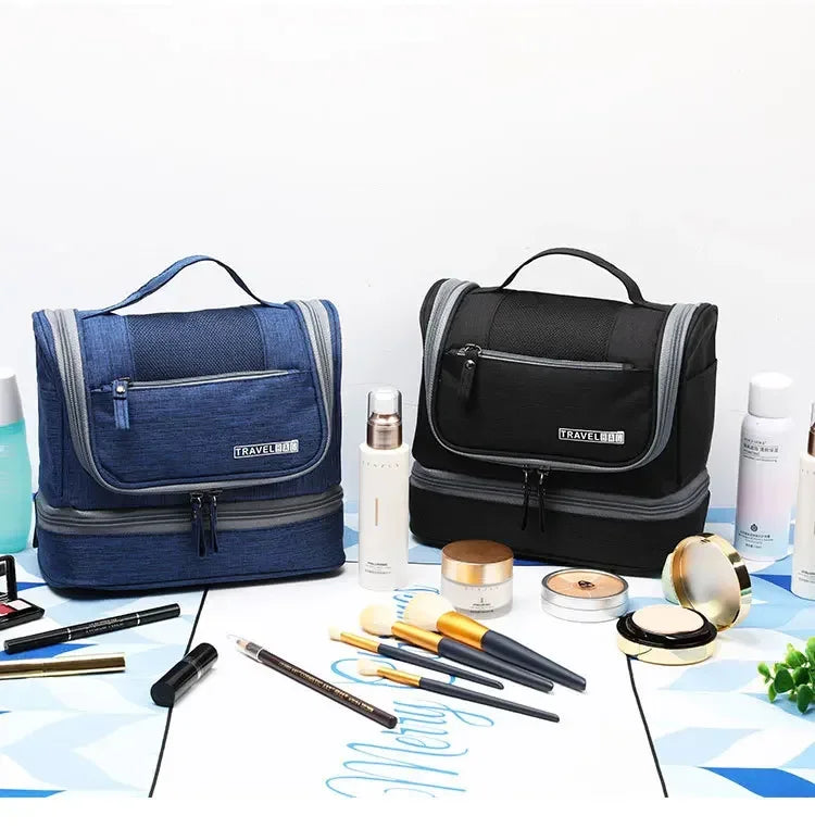 New Portable Toiletry Washbag with Hanging Hook Men Makeup Bag Wash Toiletry Travel Organizer Women Cosmetic Storage Bag by Passport Outfitters