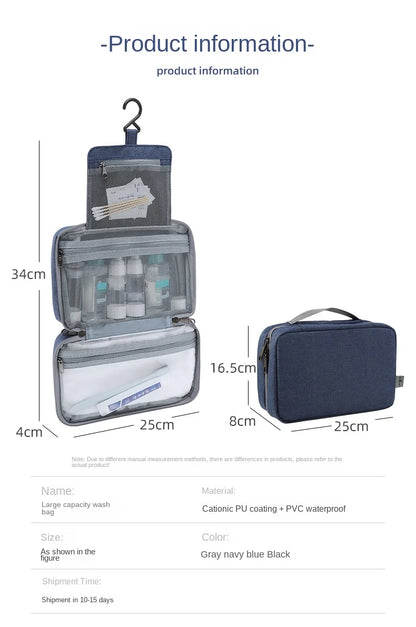 Travel Waterproof Folding Dry and Wet Separation Toiletry Bag - Passport Outfitters Apparel 