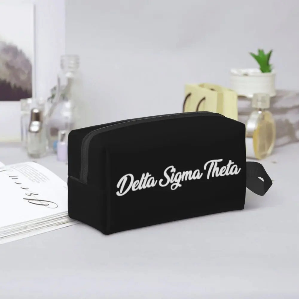 Delta Sigma Theta Sorority Gifts Makeup Bag Cosmetic Organizer Storage Dopp Kit Toiletry Cosmetic Bag for Women Beauty Travel by Passport Outfitters