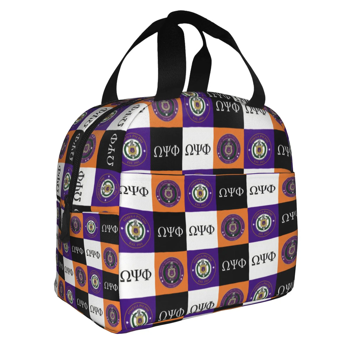 African American Omegas Psi Phi Fraternity Inc Portable Lunch Boxes Leakproof Thermal Cooler Food Insulated Lunch Bag Office by Passport Outfitters