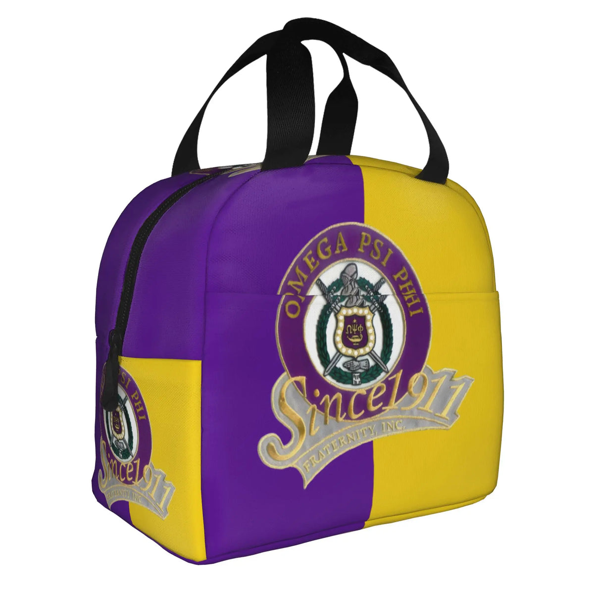African American Omegas Psi Phi Fraternity Inc Portable Lunch Boxes Leakproof Thermal Cooler Food Insulated Lunch Bag Office by Passport Outfitters