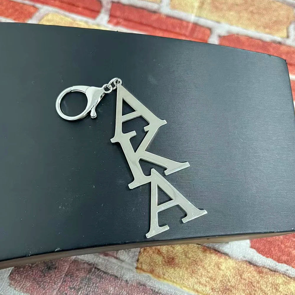 Party sisters Gift Greek Organization Letter Stainless Steel Keychain by Passport Outfitters