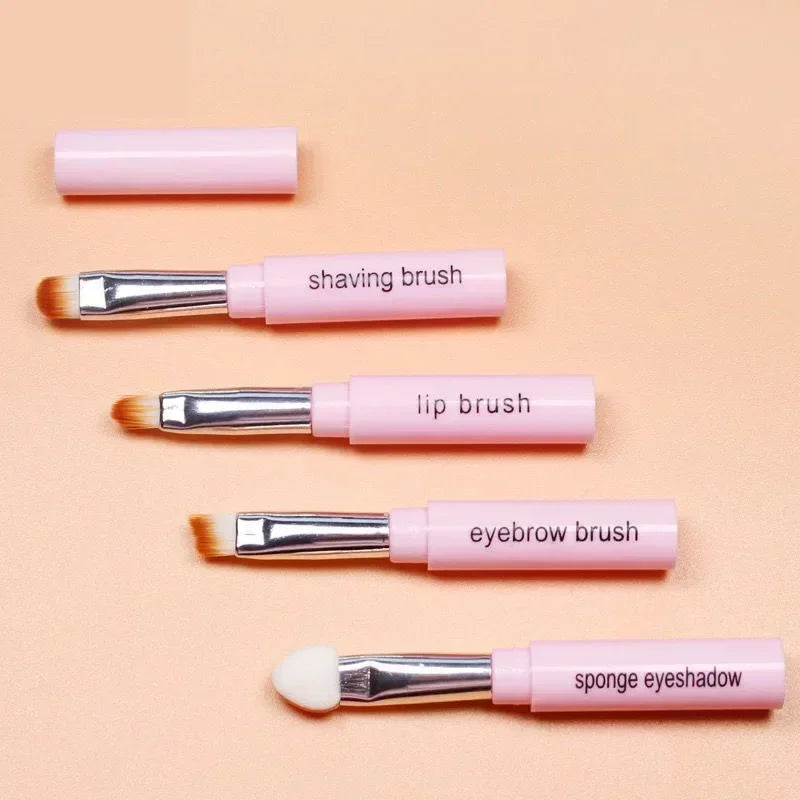 4 IN 1 Multifunctional Makeup Brushes Set Makeup Gadget Detachable Lip Eyeshadow Brush Sponge Eyeshadow Brush for Home Travel by Passport Outfitters