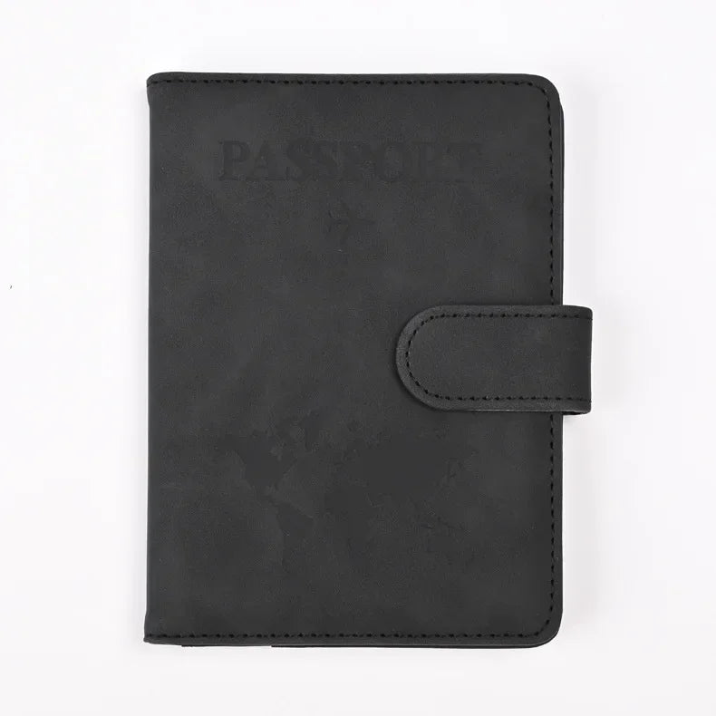 Leather Passport Holder Travel Wallet with ID Credit Card Slot PU Leather Passport Covers Case RFID Blocking Passport Protector by Passport Outfitters
