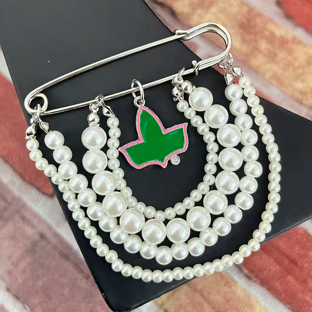 Pearl Pin with Alpha Ivy Pendant by Passport Outfitters