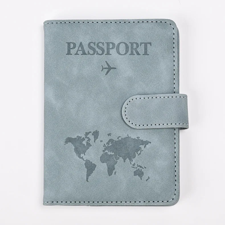 Leather Passport Holder Travel Wallet with ID Credit Card Slot PU Leather Passport Covers Case RFID Blocking Passport Protector by Passport Outfitters