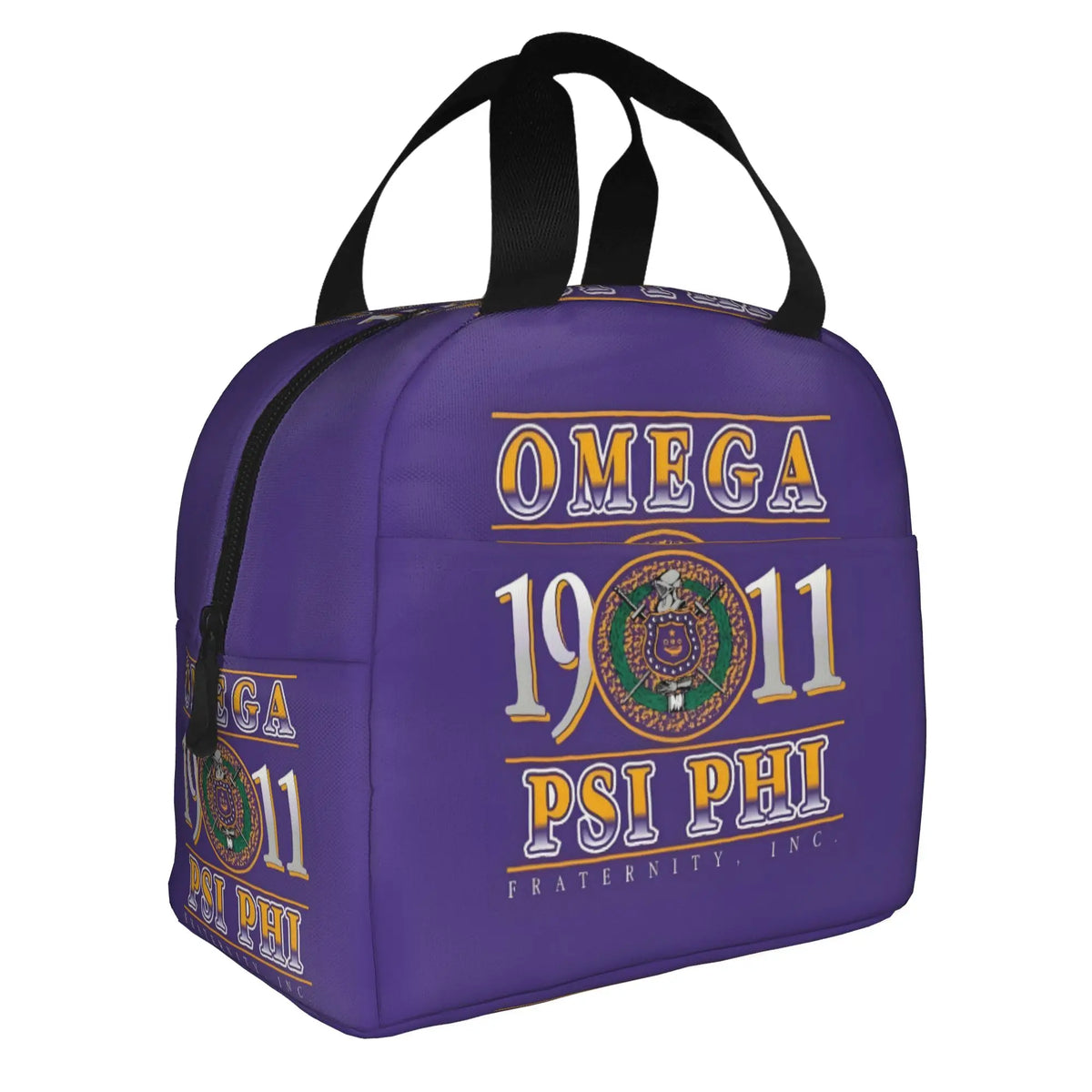 African American Omegas Psi Phi Fraternity Inc Portable Lunch Boxes Leakproof Thermal Cooler Food Insulated Lunch Bag Office by Passport Outfitters