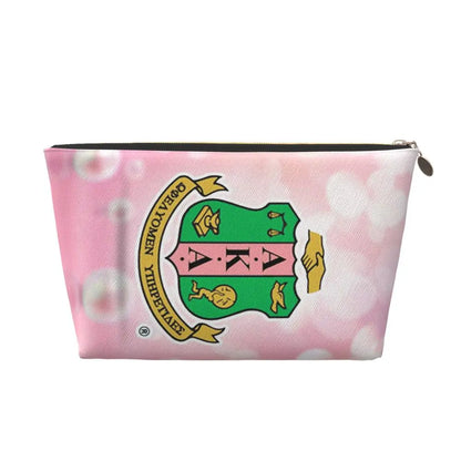 AKA Sorority 5 Women Cosmetic Bag Travel Makeup Organizer Pouch Toiletry Storage Dopp Kit Box by Passport Outfitters