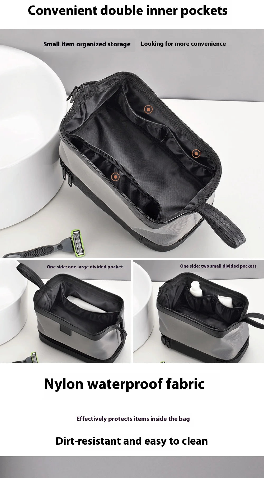 Large Capacity Women's Men Travel Toiletry Bag Makeup Cosmetics Storage Organizer Holer 2-layer Toiletry Washing Bag Waterproof by Passport Outfitters