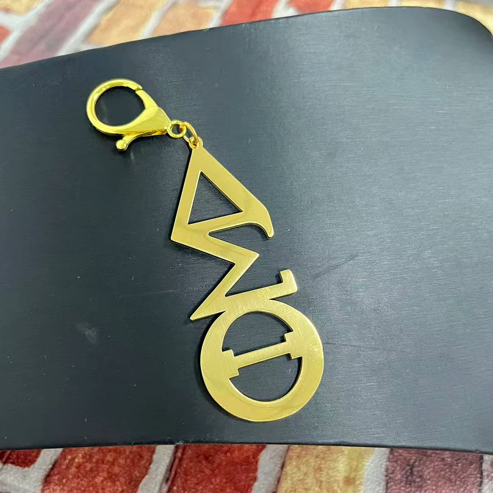 Party sisters Gift Greek Organization Letter Stainless Steel Keychain by Passport Outfitters
