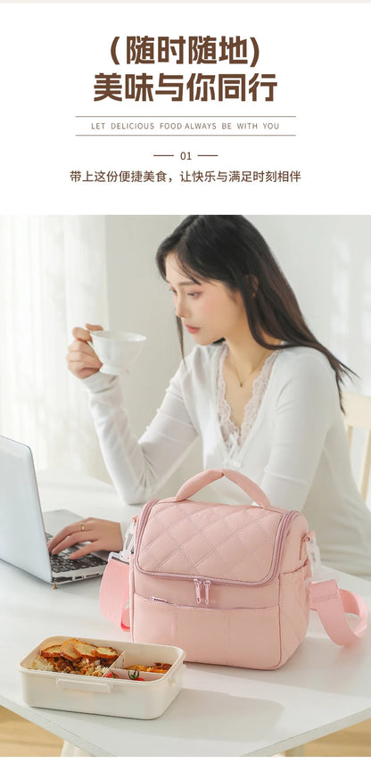 New Nylon Portable Lunch Bag Reusable Multi-functional Insulated Lunch Box Leakproof Insulated Bag Women Special Purpose Bags by Passport Outfitters
