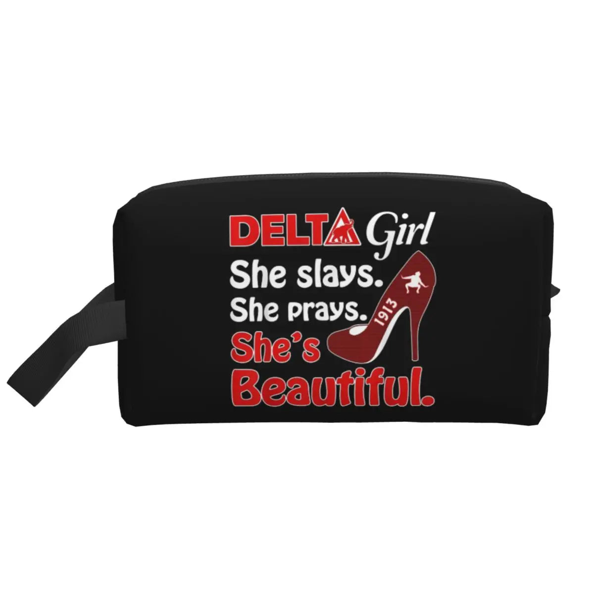 Delta Sigma Theta Sorority Gifts Makeup Bag Cosmetic Organizer Storage Dopp Kit Toiletry Cosmetic Bag for Women Beauty Travel by Passport Outfitters