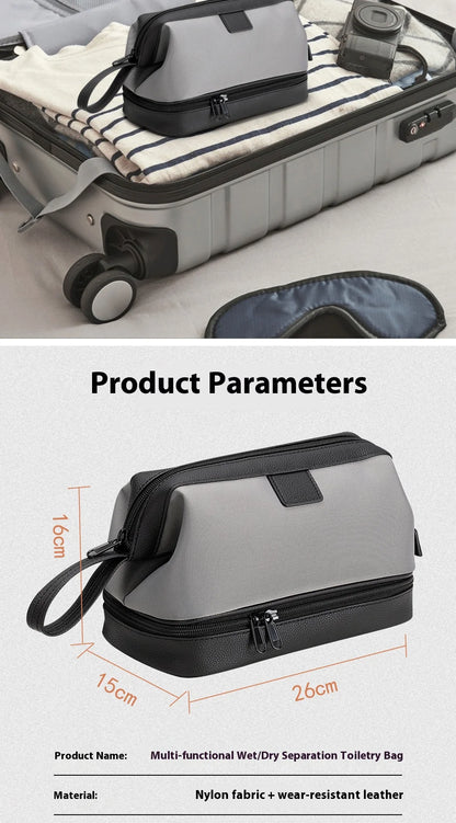 Large Capacity Women's Men Travel Toiletry Bag Makeup Cosmetics Storage Organizer Holer 2-layer Toiletry Washing Bag Waterproof by Passport Outfitters