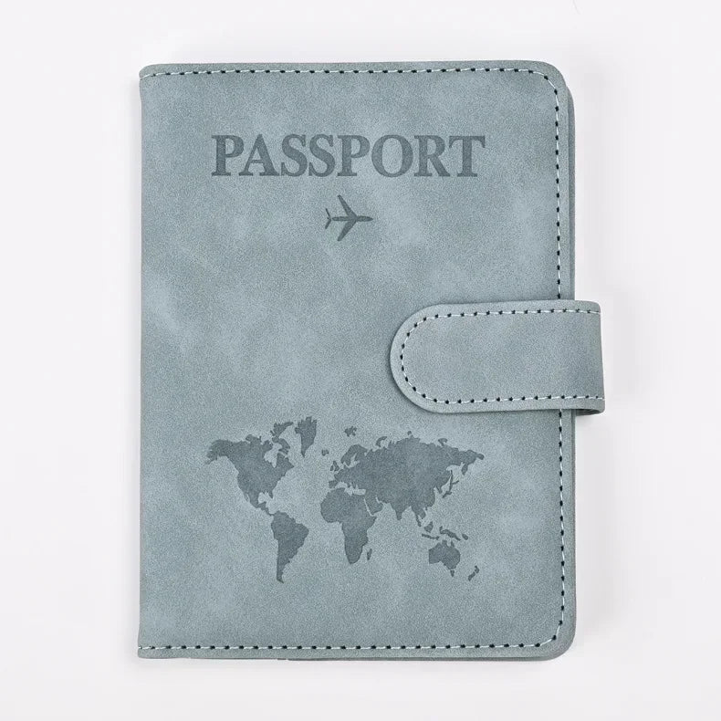 Leather Passport Holder Travel Wallet with ID Credit Card Slot PU Leather Passport Covers Case RFID Blocking Passport Protector by Passport Outfitters