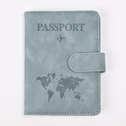 Leather Passport Holder Travel Wallet with ID Credit Card Slot PU Leather Passport Covers Case RFID Blocking Passport Protector by Passport Outfitters