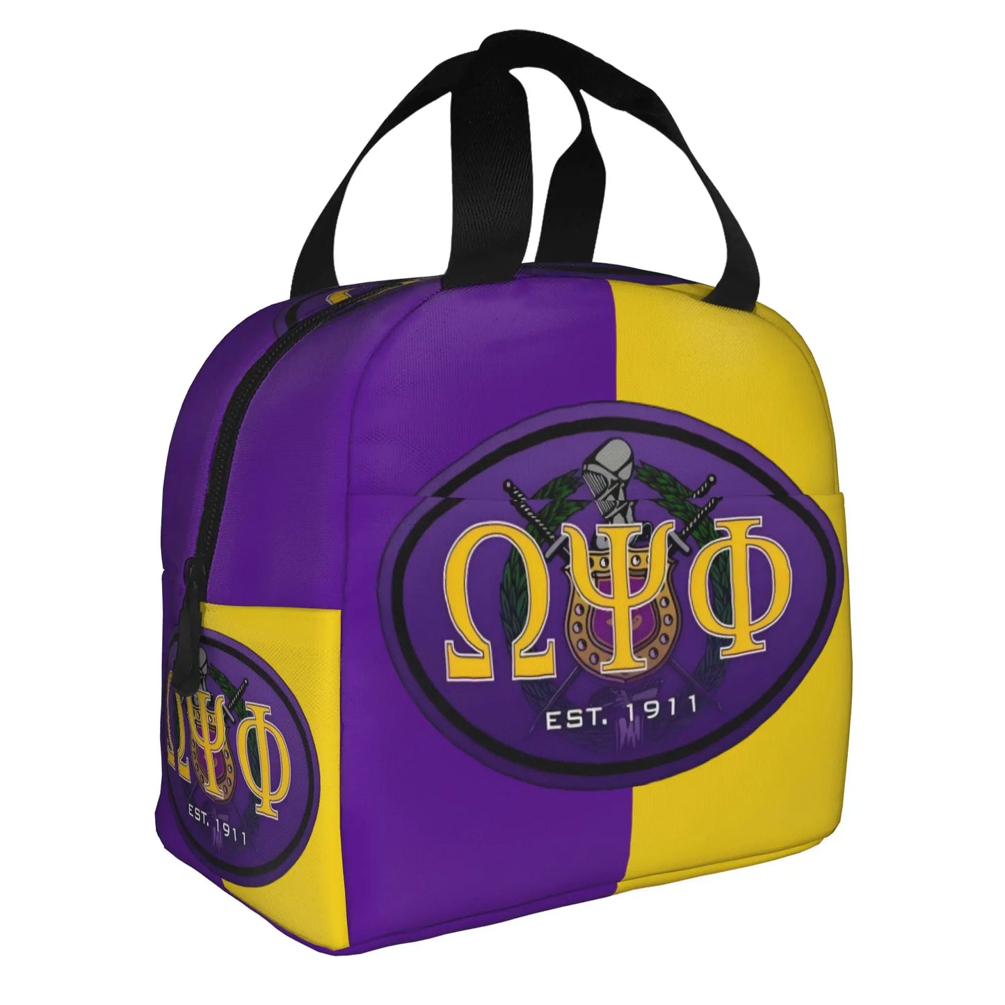 African American Omegas Psi Phi Fraternity Inc Portable Lunch Boxes Leakproof Thermal Cooler Food Insulated Lunch Bag Office by Passport Outfitters