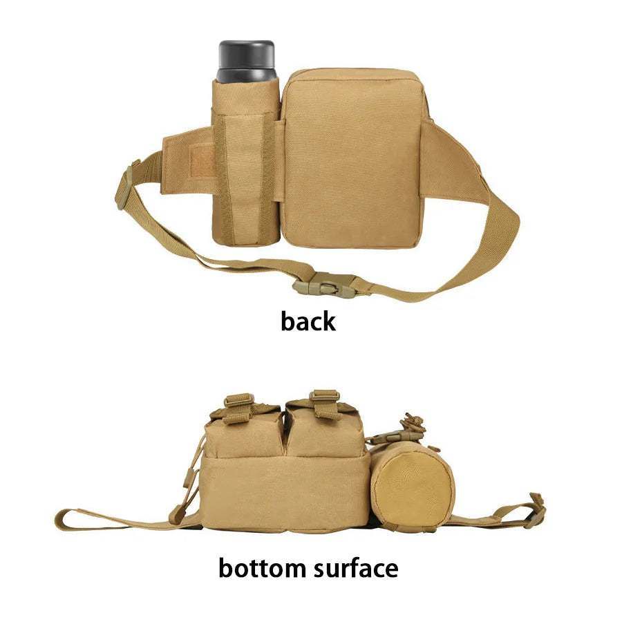 Multi-sport water bottle waist bag is detachable and suitable for outdoor sports such as mountaineering, camping, and hiking by Passport Outfitters