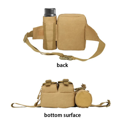 Multi-sport water bottle waist bag is detachable and suitable for outdoor sports such as mountaineering, camping, and hiking by Passport Outfitters