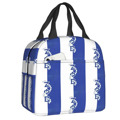 Custom Zeta Phi Beta Sorority Logo Lunch Bag Women Greek Letter 1920 Cooler Warm Insulated Lunch Box for Children School by Passport Outfitters