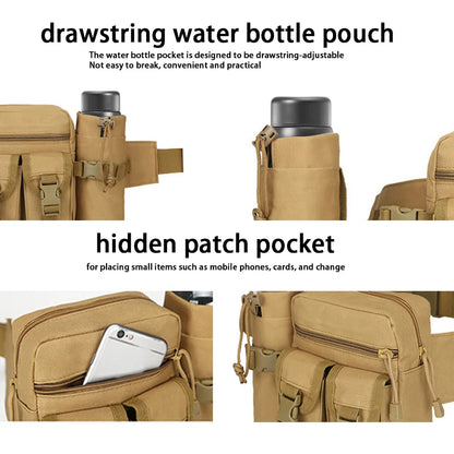 Multi-sport water bottle waist bag is detachable and suitable for outdoor sports such as mountaineering, camping, and hiking by Passport Outfitters